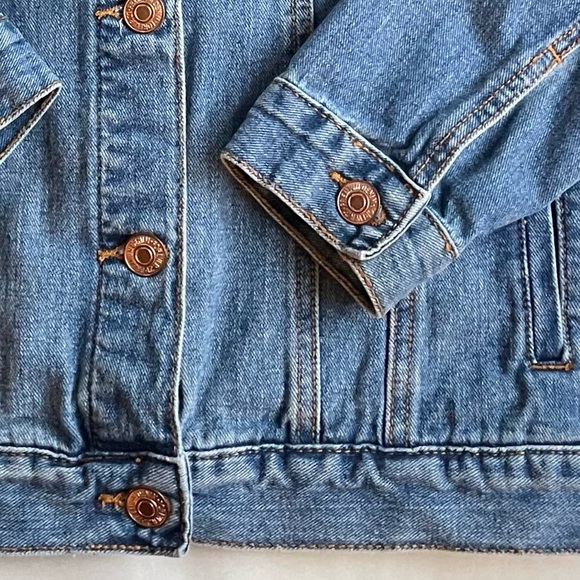 Forever 21 Los Angeles Denim Jacket Distressed Jean Trucker Classic Y2K - Picture 3 of 10